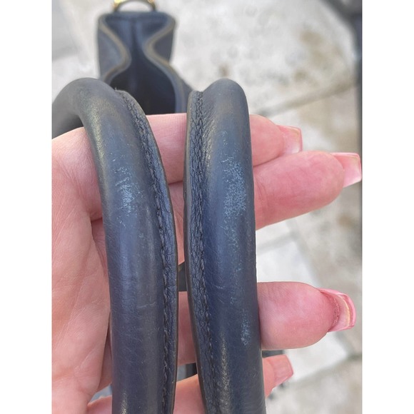 Michael Kors Camden Medium Leather Drawstring Navy Satchel/Crossbody - Picture 9 of 9